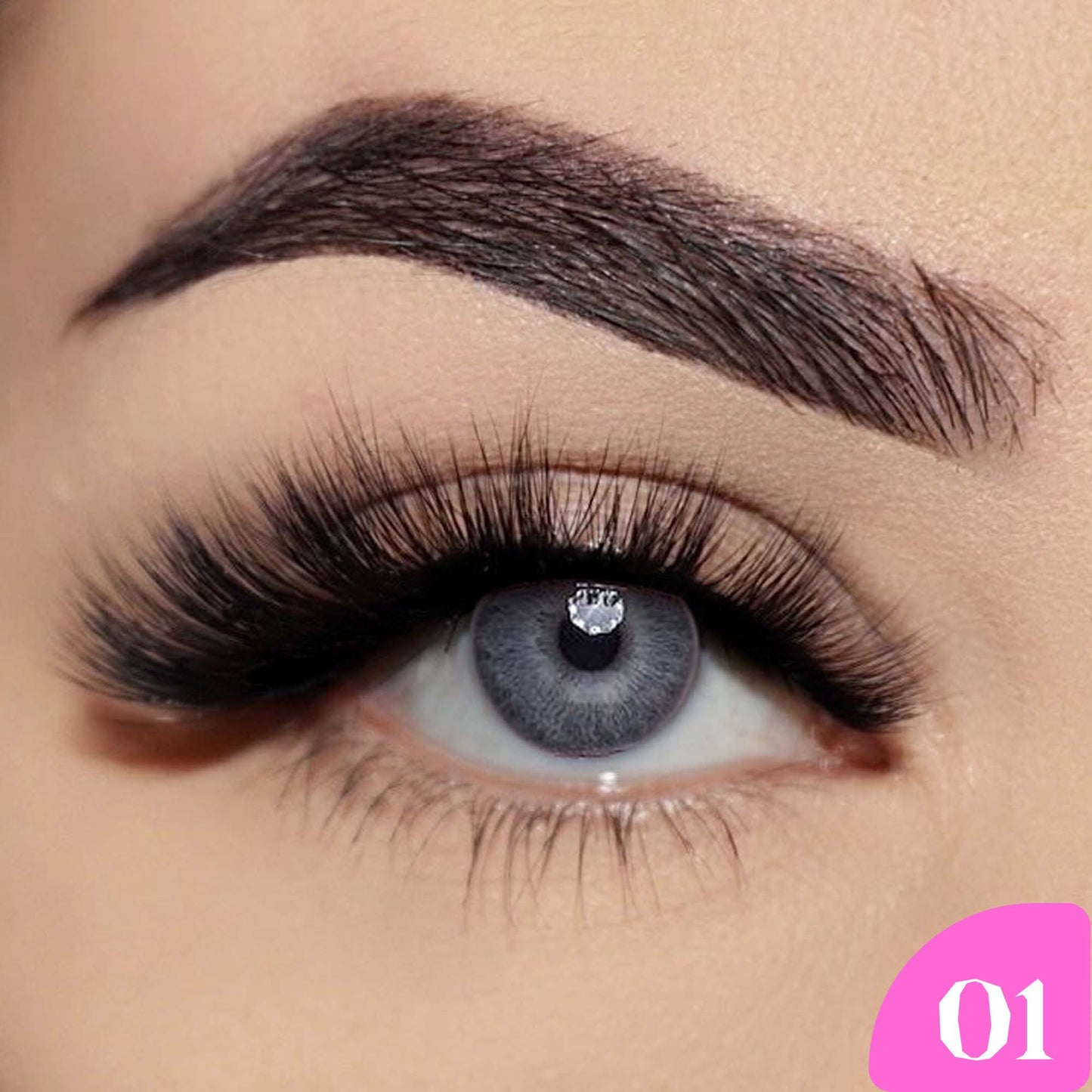 Lash Clusters Kit 10-14mm Lashes with Lash Glue & Applicator Soft Thin Band (01-Kit)
