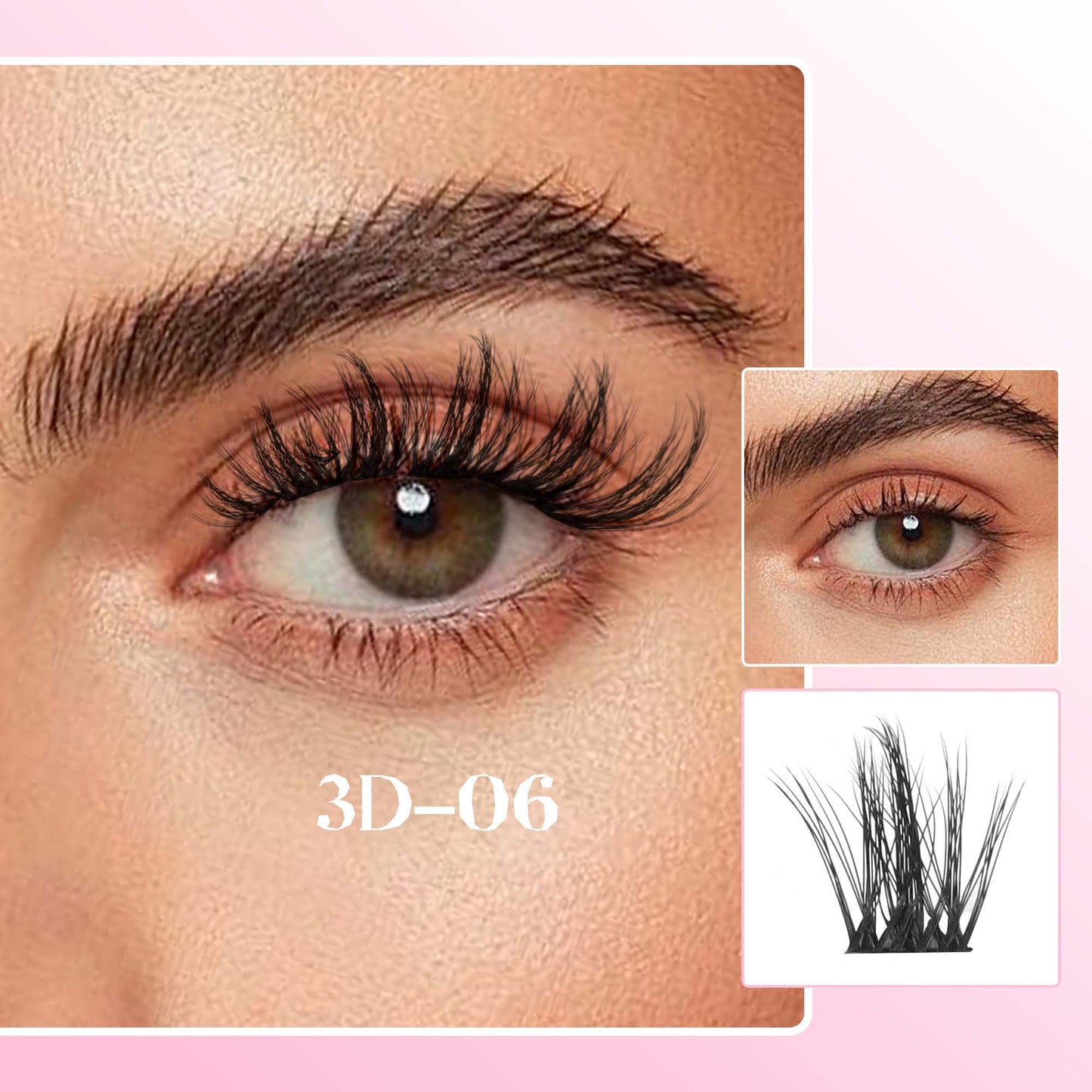 Lash Clusters 10-14mm Multi-layer Lashes Soft Thin Band Reusable (06)