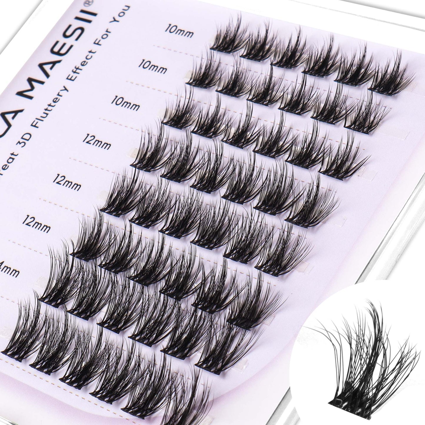 Lash Clusters 10-14mm Multi-layer Lashes Soft Thin Band Reusable (06)