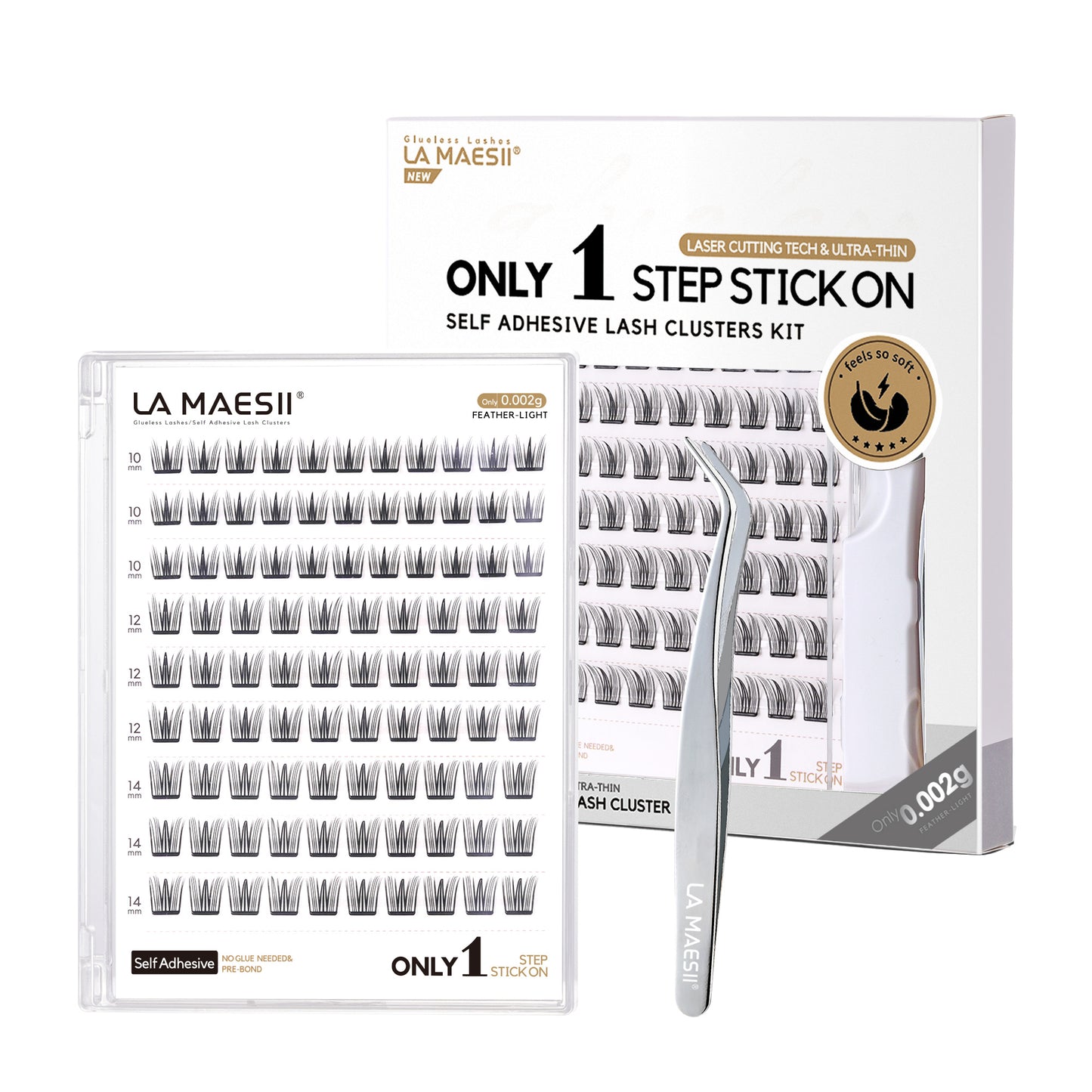 Self Adhesive Eyelashes Kit, No Glue Needed (Hybird)