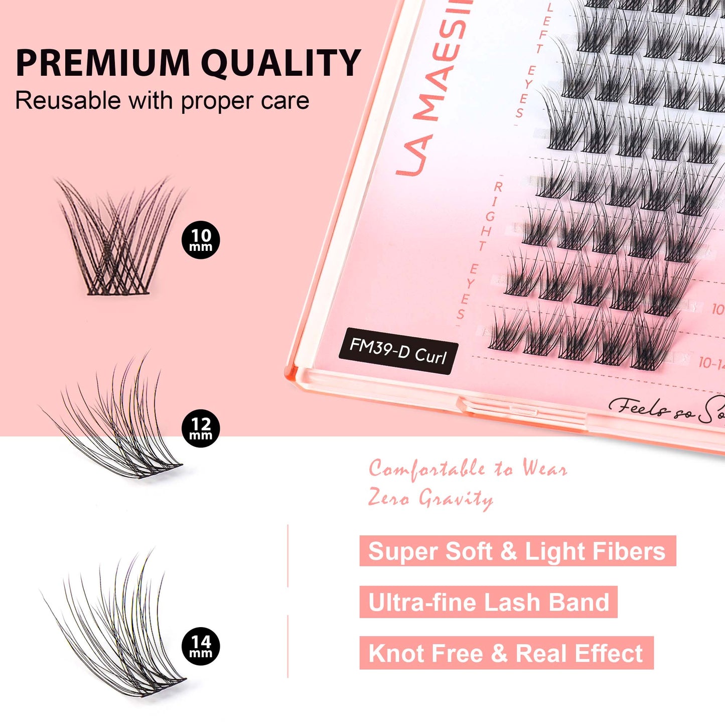 Lash Clusters Kit, with Lash Glue Remover Applicator DIY at Home(Cat Eye-D-Kit)