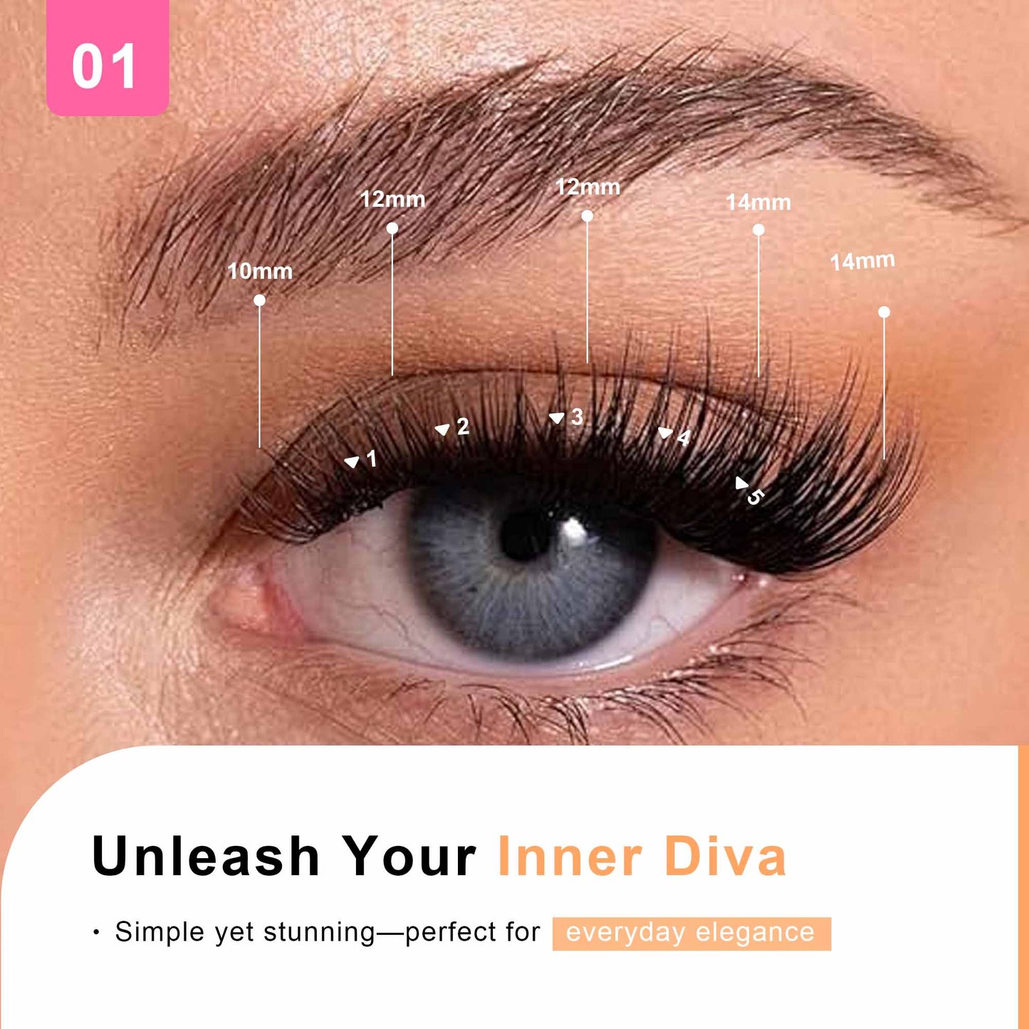 Lash Clusters Kit 144Pcs with Clusters Lash Glue Remover Applicator(01C-KitPlus)