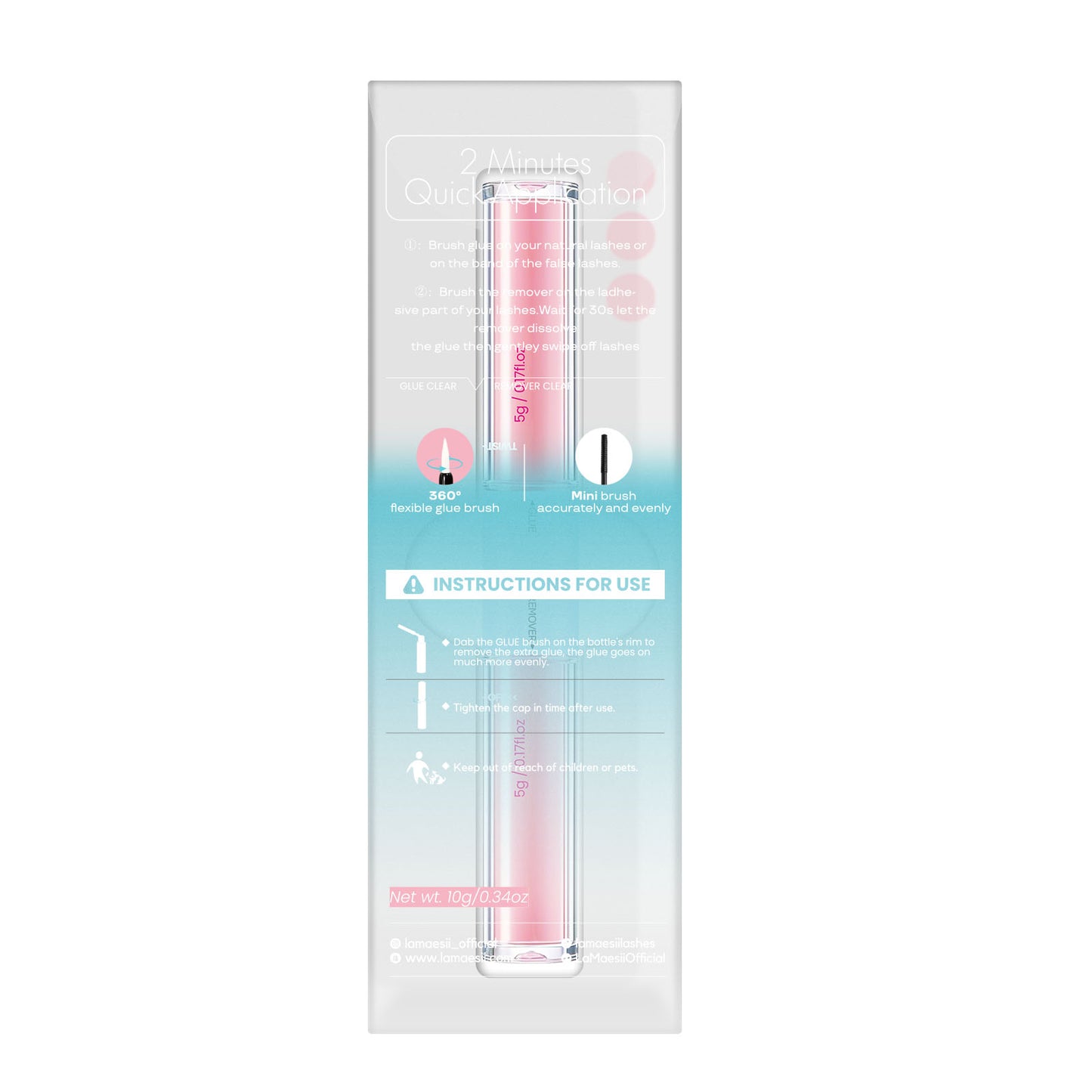 LA MAESII 2 In 1 Lash Bond and Remover (Clear)