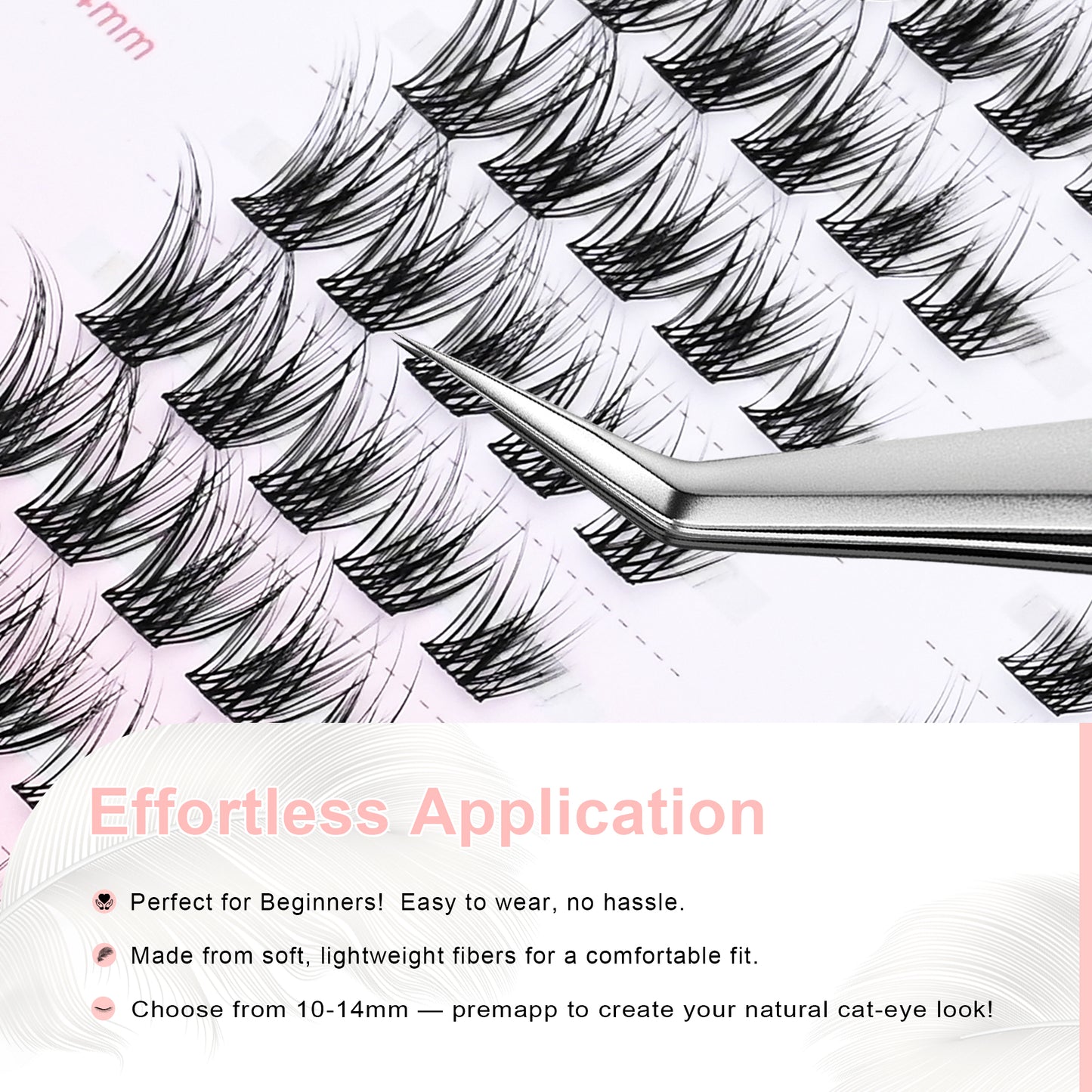 Lash Clusters 120PCS Super Soft Thin Band 10-14mm Plus Box(39C-Plus)