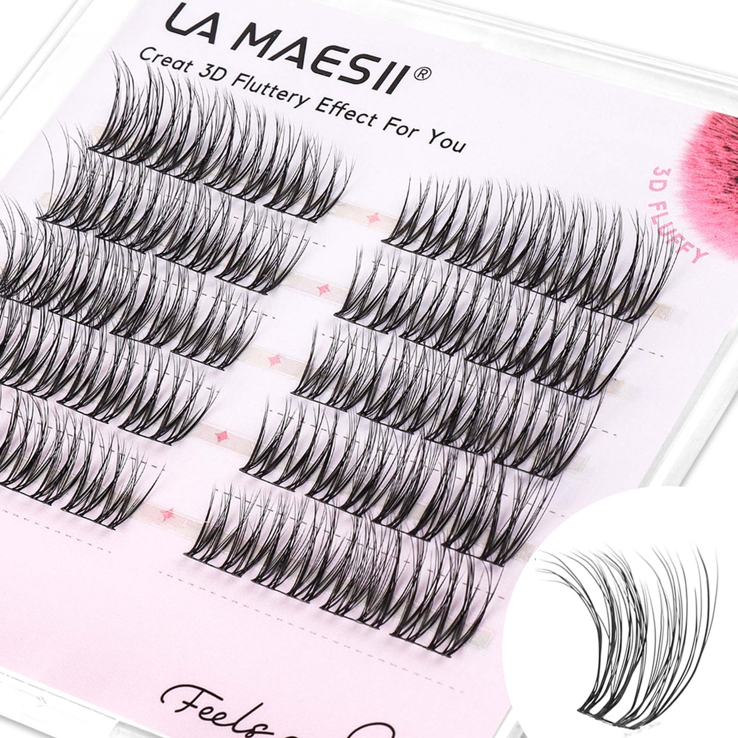 Lash Clusters 10-14mm Multi-layer Lashes Soft Thin&Wide Band Reusable (46)