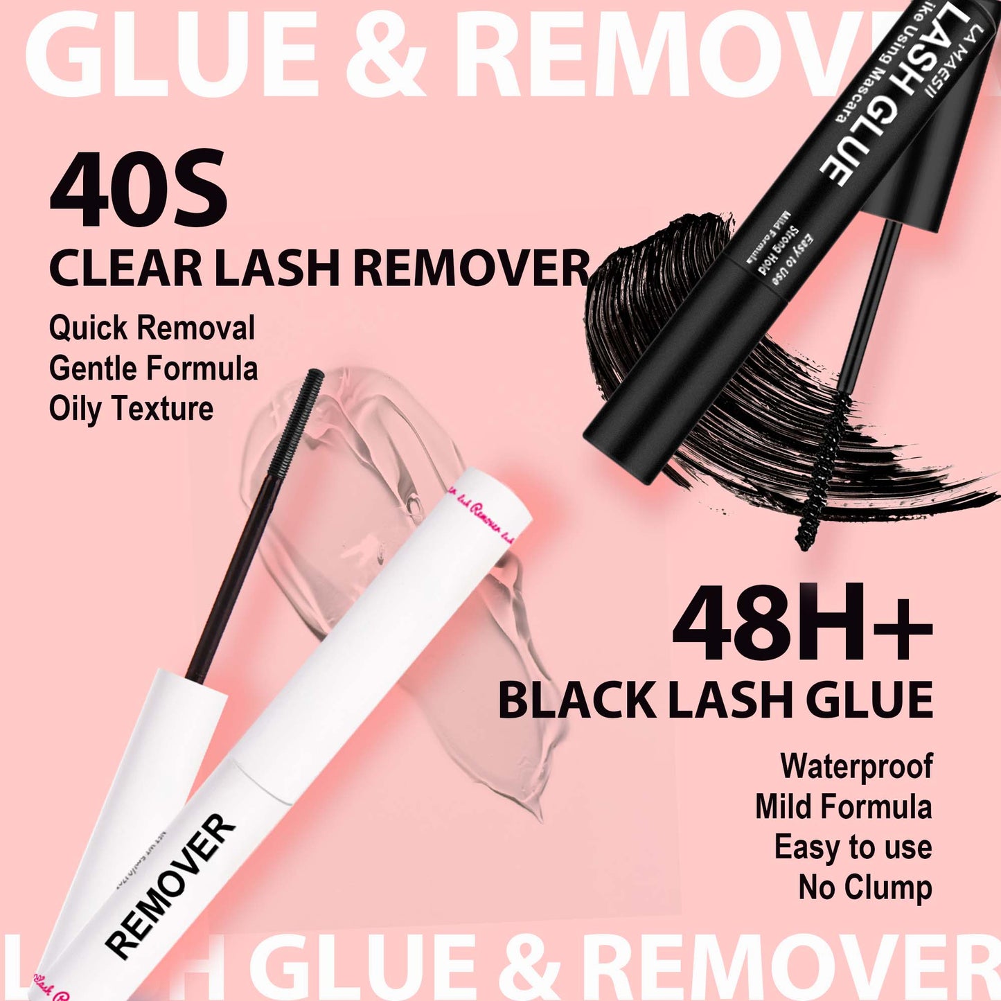 Lash Clusters Kit, with Lash Glue Remover Applicator DIY at Home(Cat Eye-D-Kit)