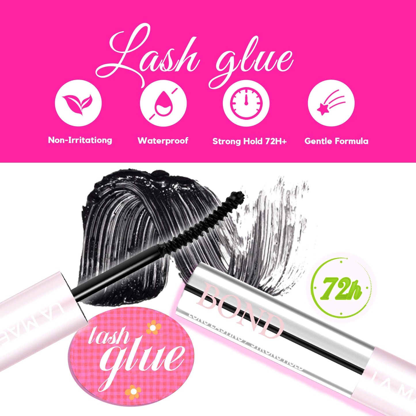 LA MAESII Lash Bond and Remover, 2 in 1 Lash Cluster Glue and Lash Remover for Eyelash Clusters