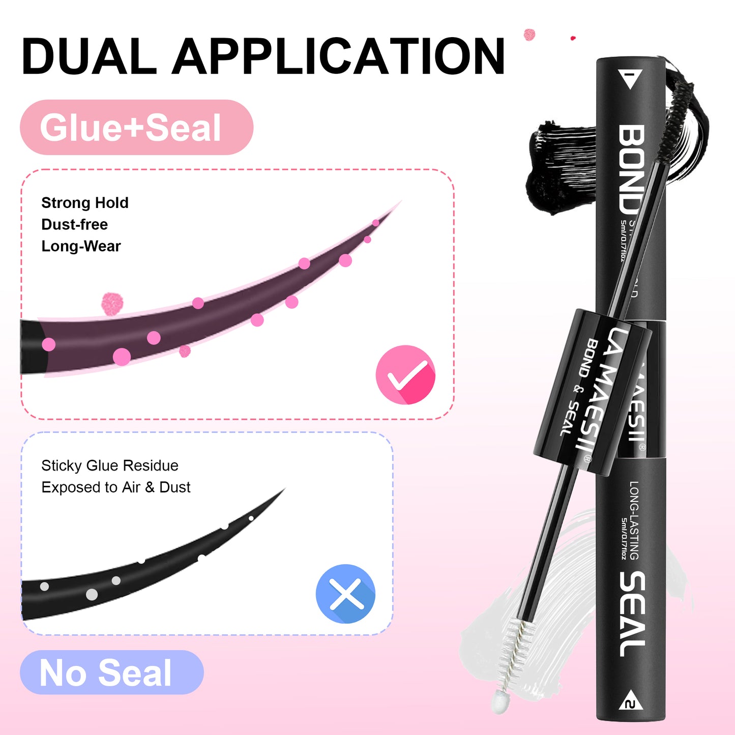 Lash Cluster Glue,Lash Bond and Seal Waterproof(10ml)