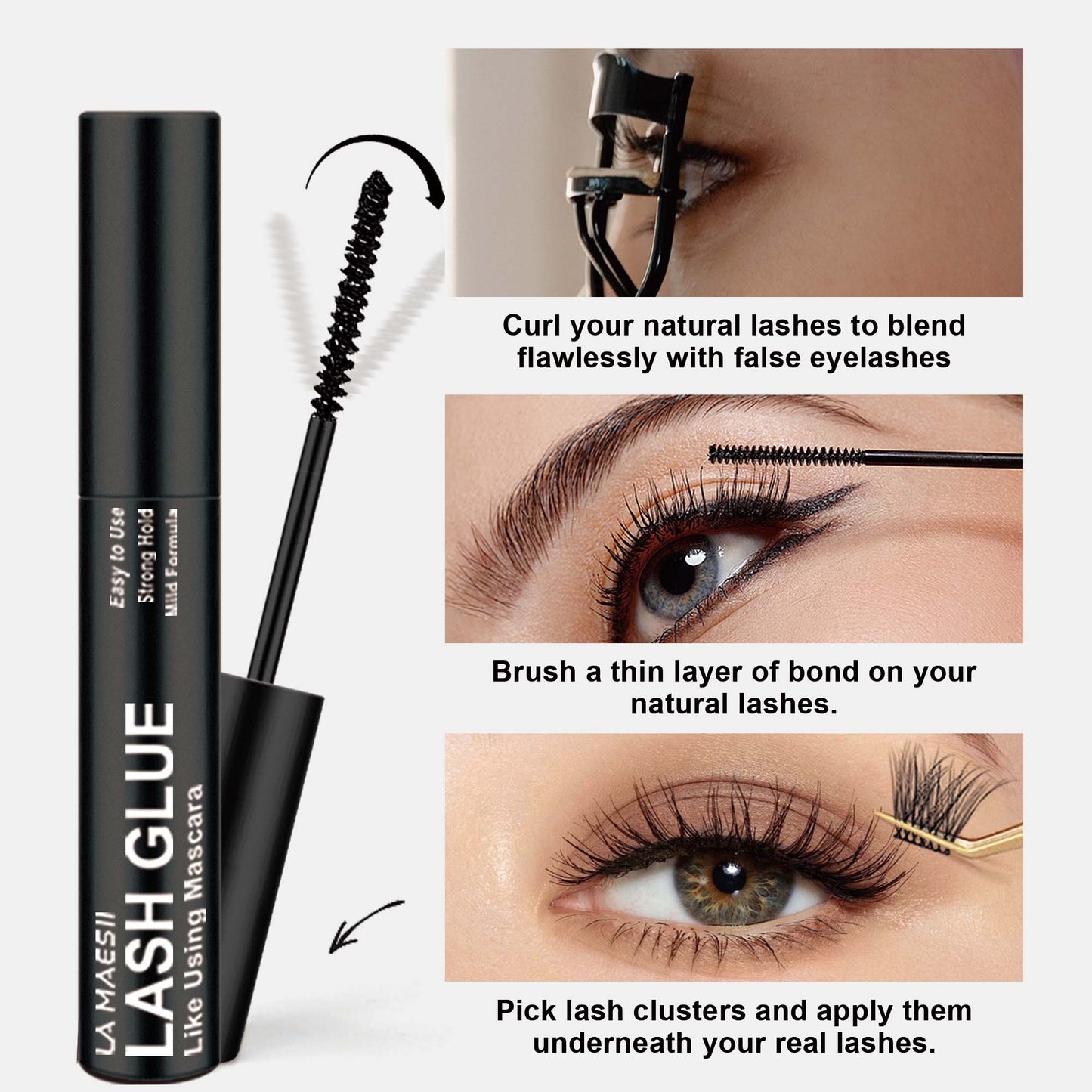 Lash Cluster Glue, Lash Bond Black Lash Glue 5ML