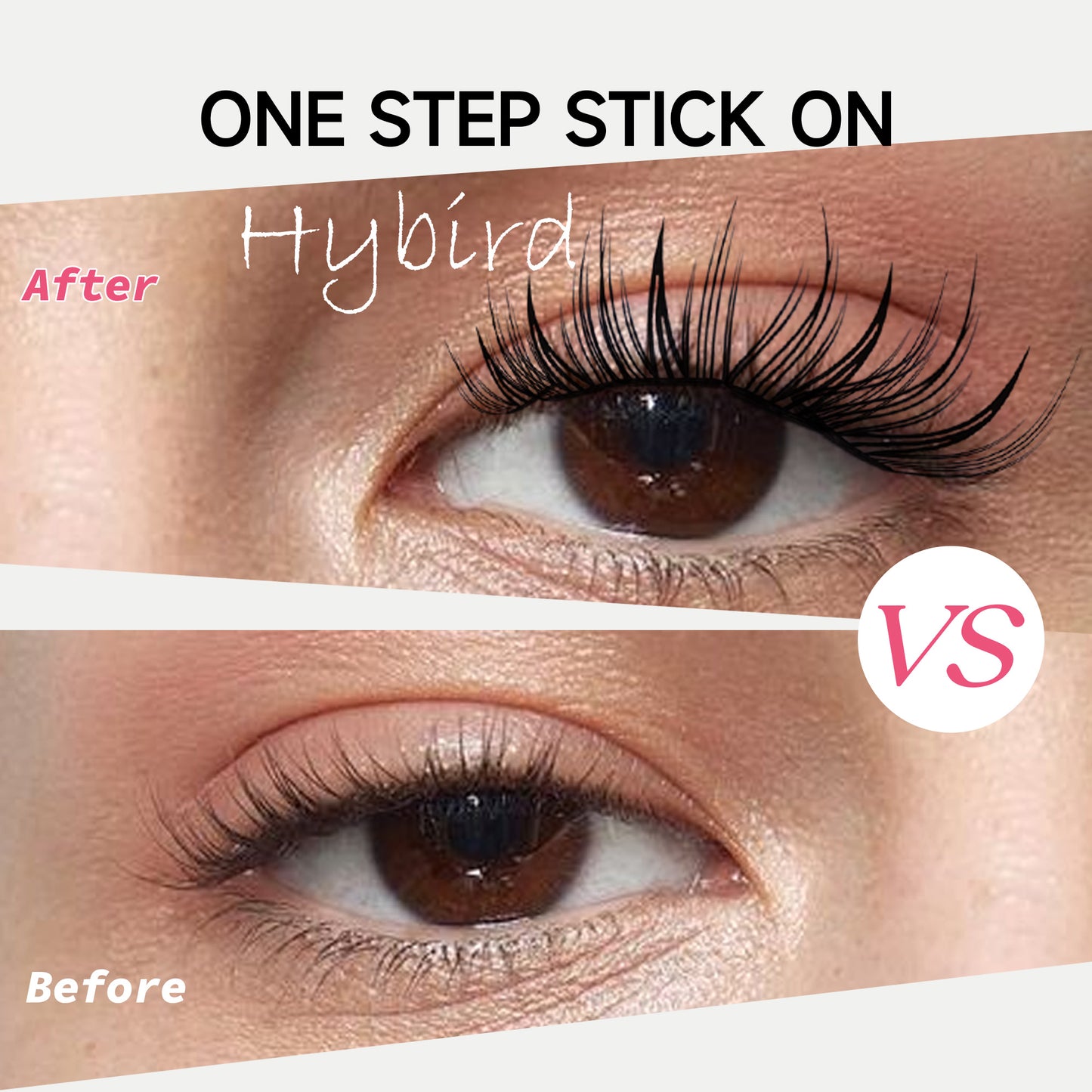 Self Adhesive Eyelashes Kit, No Glue Needed (Hybird)