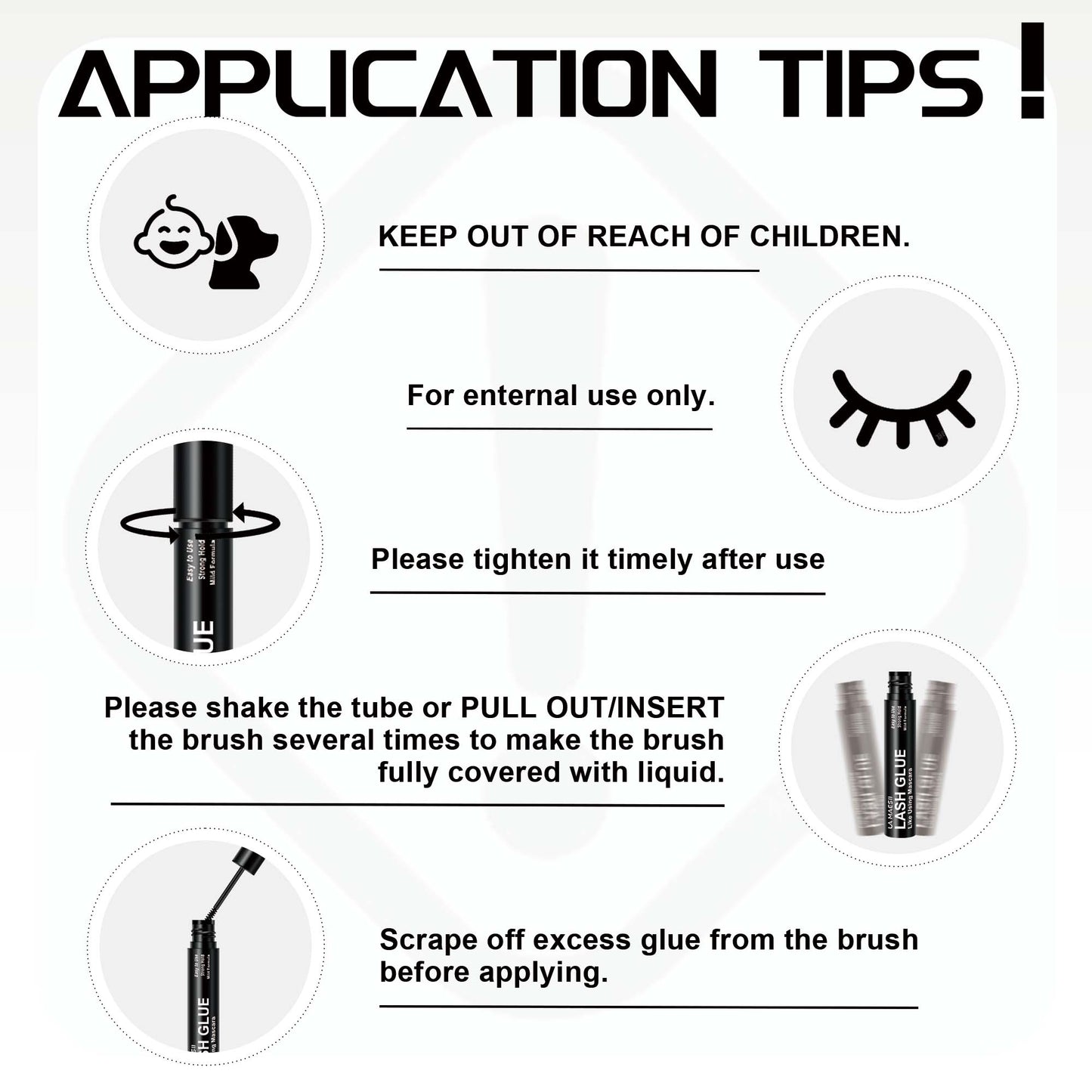Lash Cluster Glue, Lash Bond Black Lash Glue 5ML