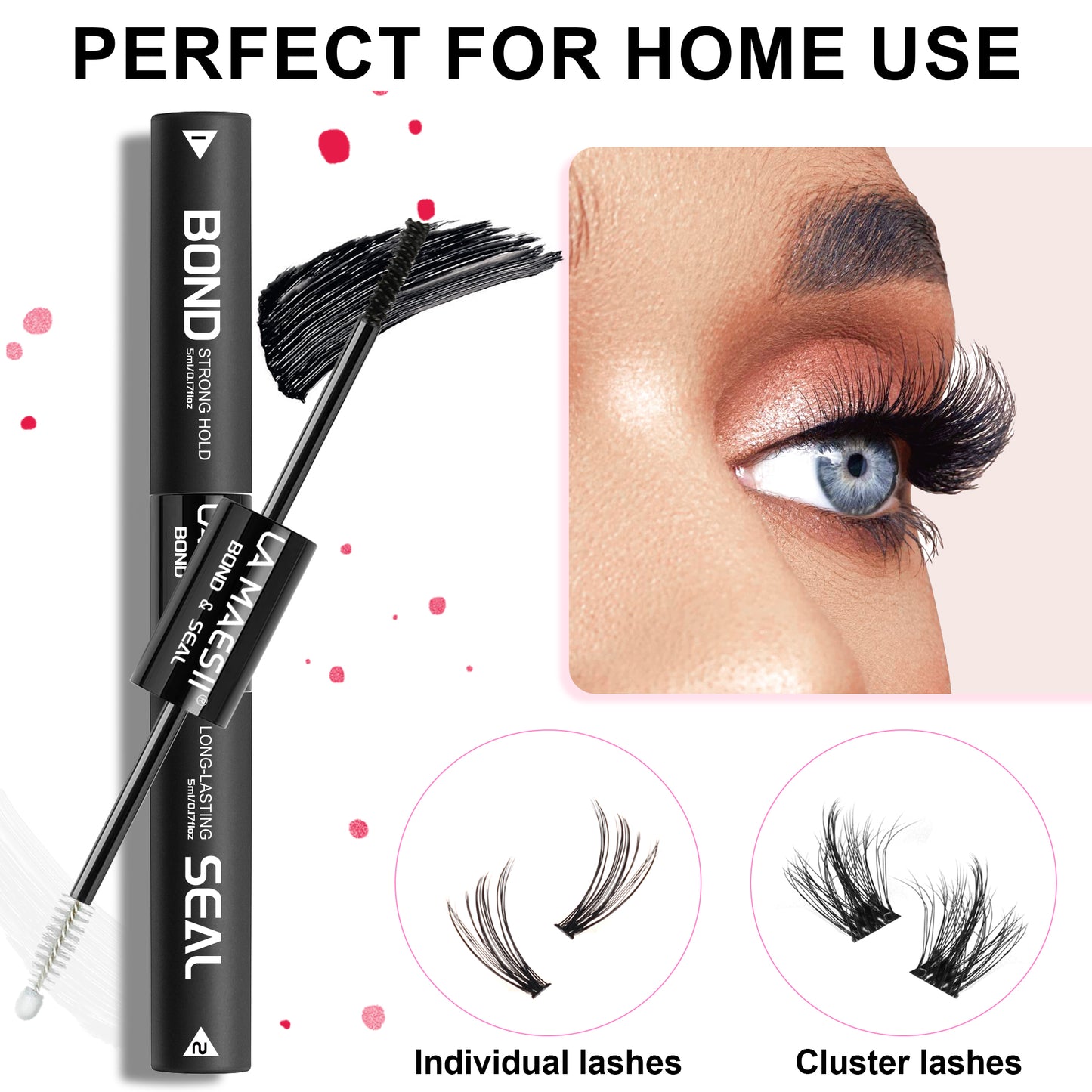 Lash Cluster Glue,Lash Bond and Seal Waterproof(10ml)
