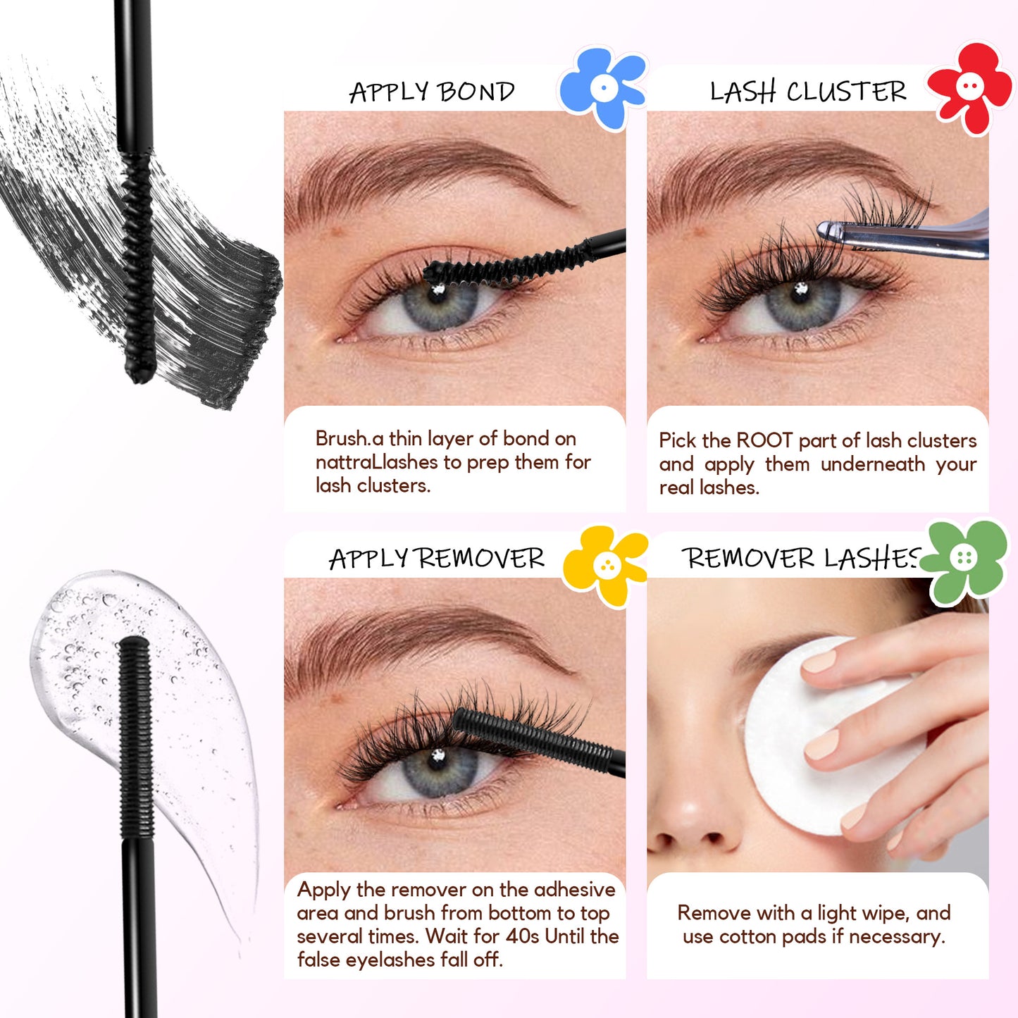 LA MAESII Lash Bond and Remover, 2 in 1 Lash Cluster Glue and Lash Remover for Eyelash Clusters