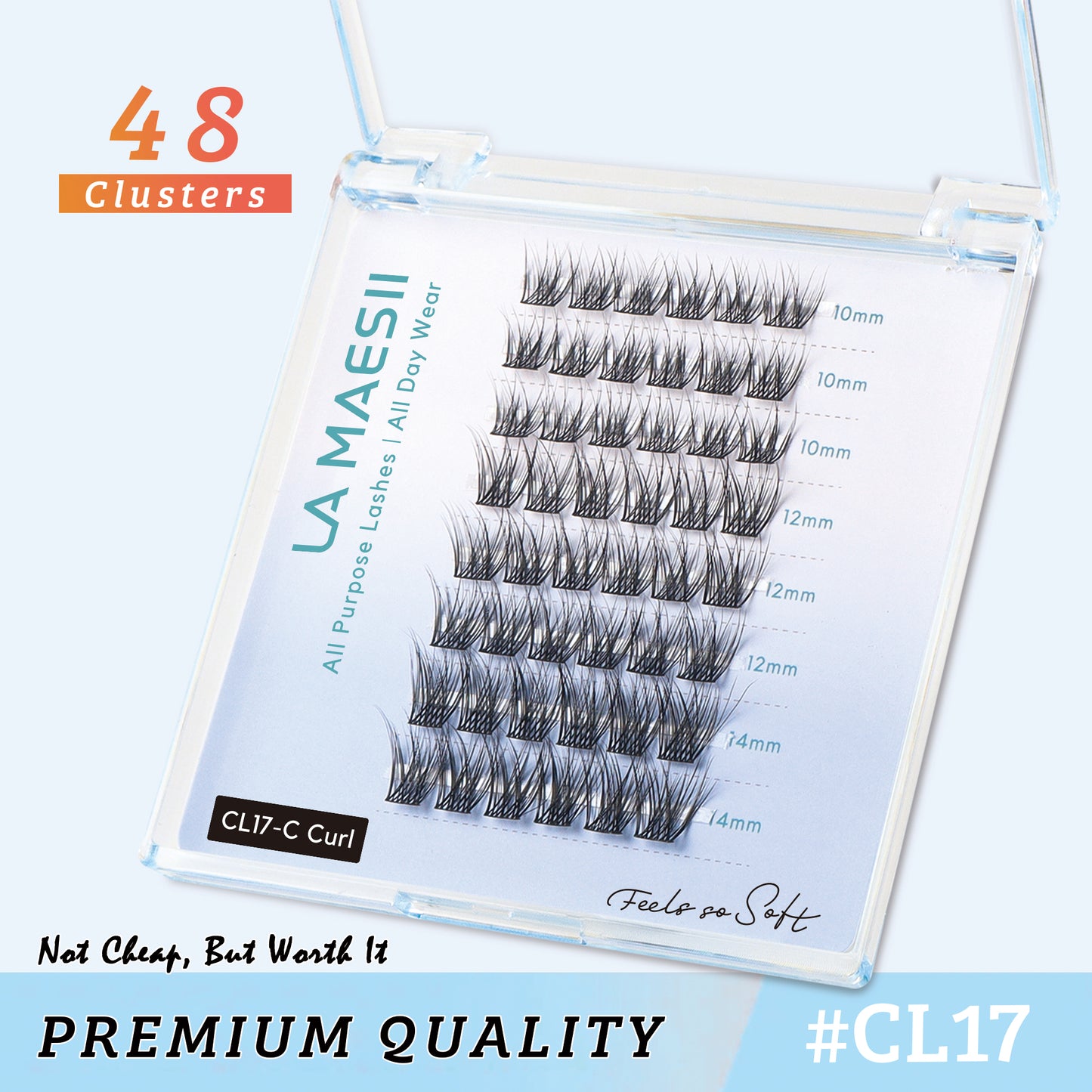 Lash Clusters 48 Clusters 10-14mm (Wispy-D)
