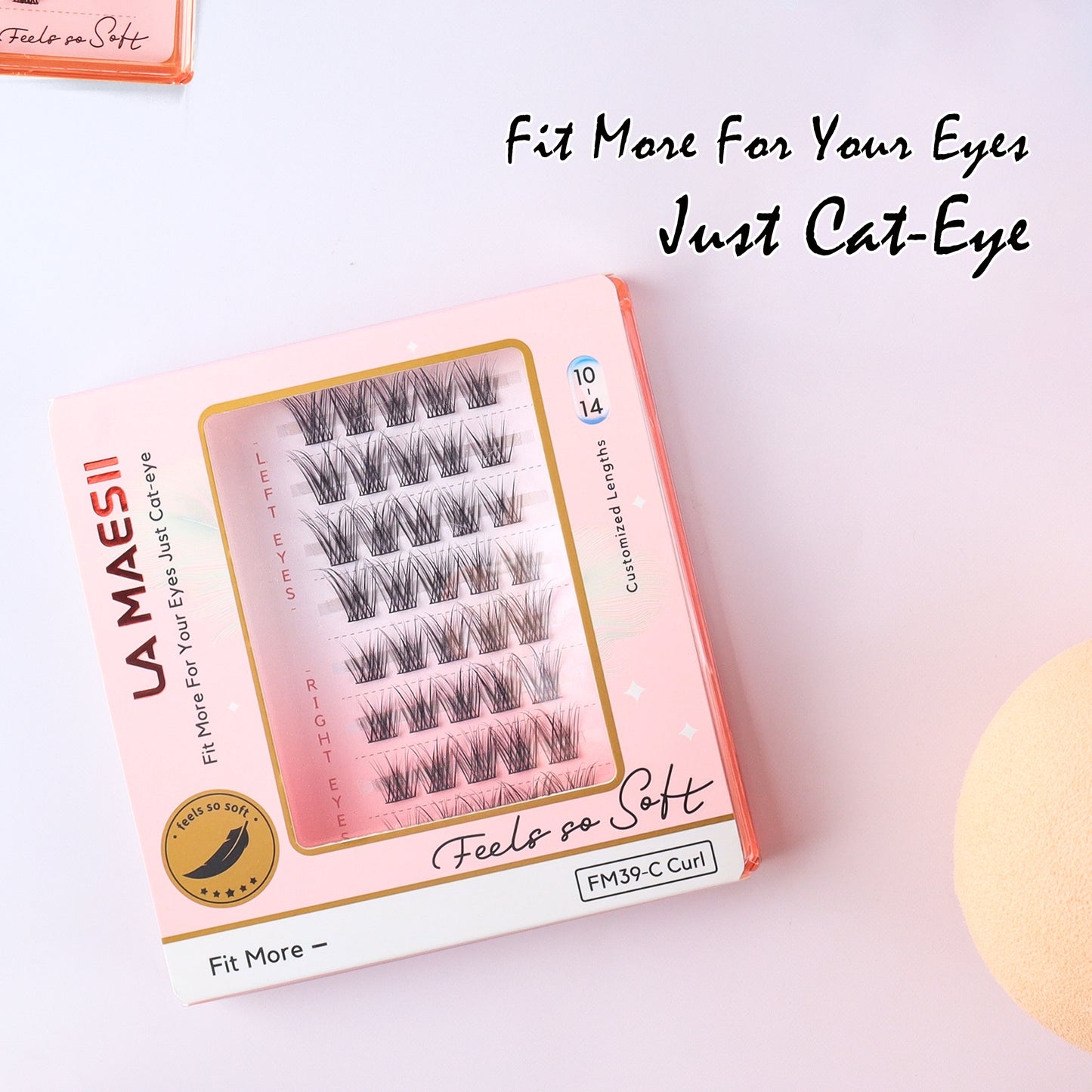 Lash Clusters 40 Clusters False Eyelashes 10-14mm (Cat Eye-D)