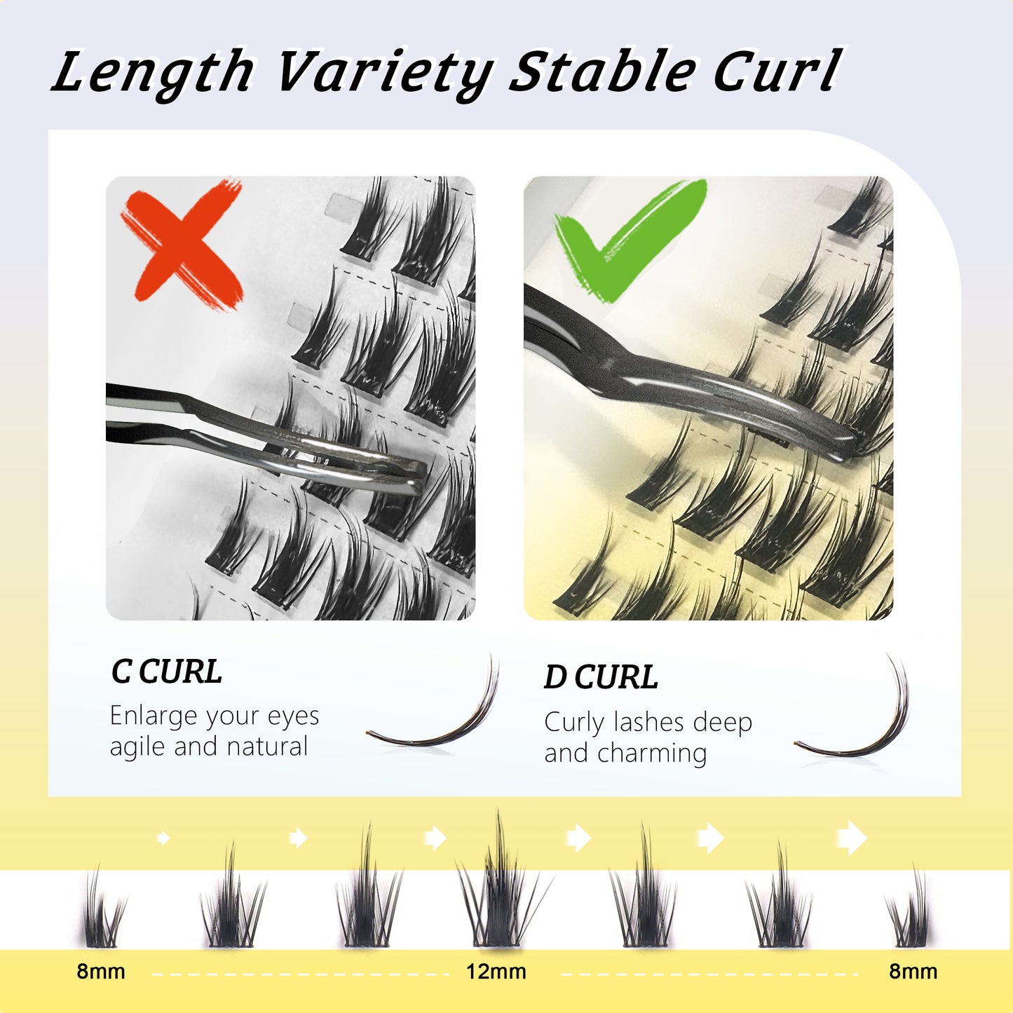 Manga Lash clusters Soft & Thin Band 56pcs 8-12mm (Manga-C)