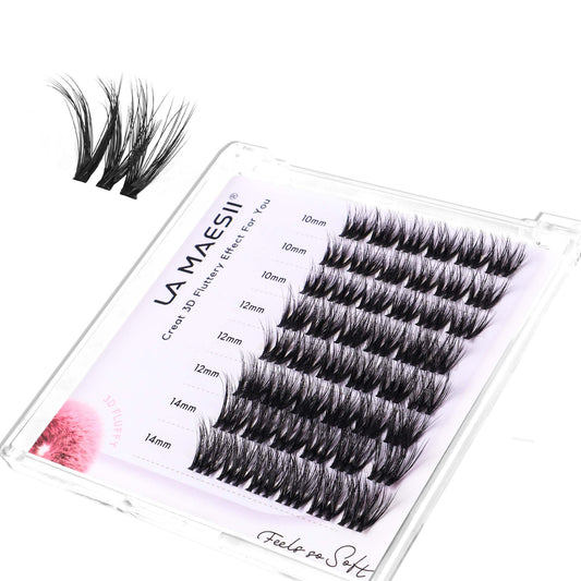 Lash Clusters 10-14mm Multi-layer Lashes Soft Invisible Band Reusable (08)