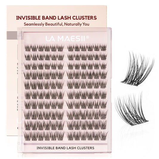 Lash Clusters 120Pcs 10-12mm Thin & Clear Band False Eyelashes(CB133)