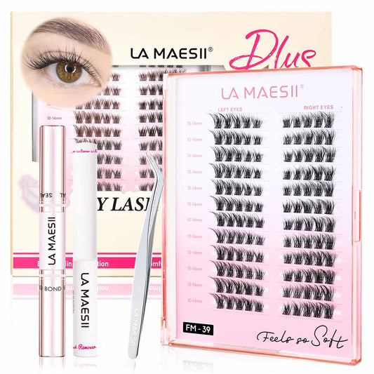 Lash Clusters Kit 120Pcs with Clusters Lash Glue Remover Applicator(39C-KitPlus)