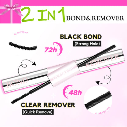 LA MAESII Lash Bond and Remover, 2 in 1 Lash Cluster Glue and Lash Remover for Eyelash Clusters