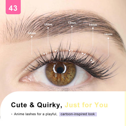 Manga Lash Clusters Kit 168PCS 8-12mm(43C-KitPlus)