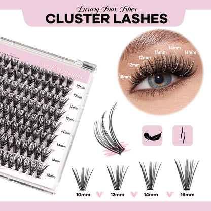 Lash Extension Kit 10-16mm Lashes with Lash Glue and Lash Applicator (30D-Kit)