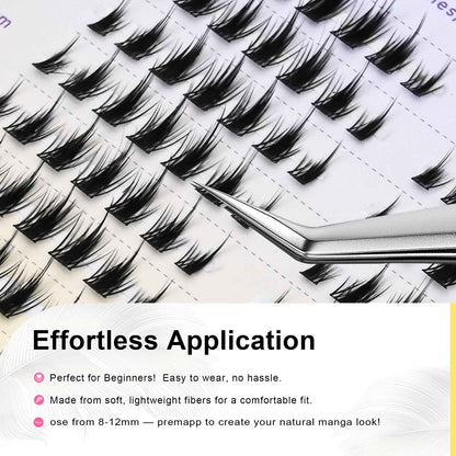 Manga Lash Clusters Kit 168PCS 8-12mm(43C-KitPlus)