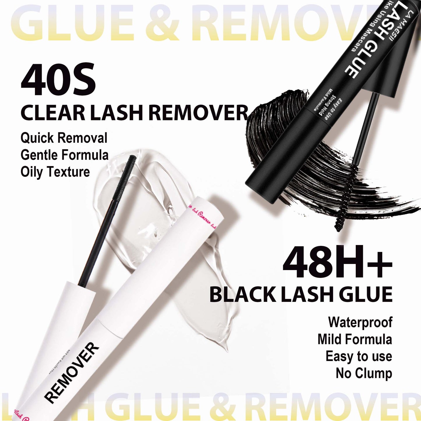 Lash Clusters Kit, with Lash Glue Remover Applicator Home DIY(Manga-Kit)