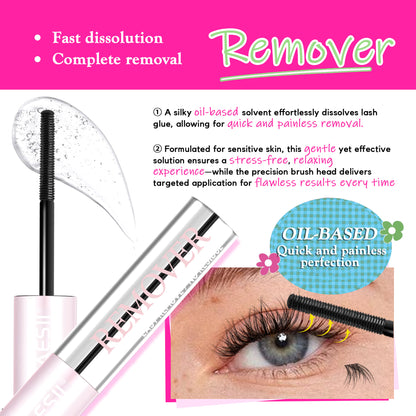 LA MAESII Lash Bond and Remover, 2 in 1 Lash Cluster Glue and Lash Remover for Eyelash Clusters