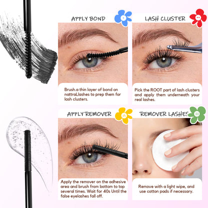 LA MAESII Lash Bond and Remover, 2 in 1 Lash Cluster Glue and Lash Remover for Eyelash Clusters