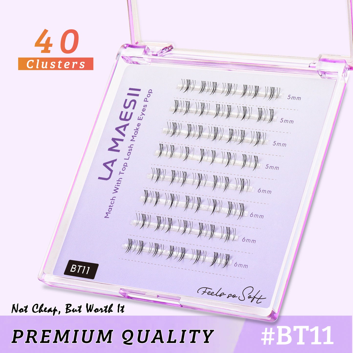 Bottom Lash Clusters Clear Band - 5mm/6mm (Bottom11)