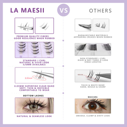 Bottom Lash Clusters Clear Band - 5mm/6mm (Bottom11)