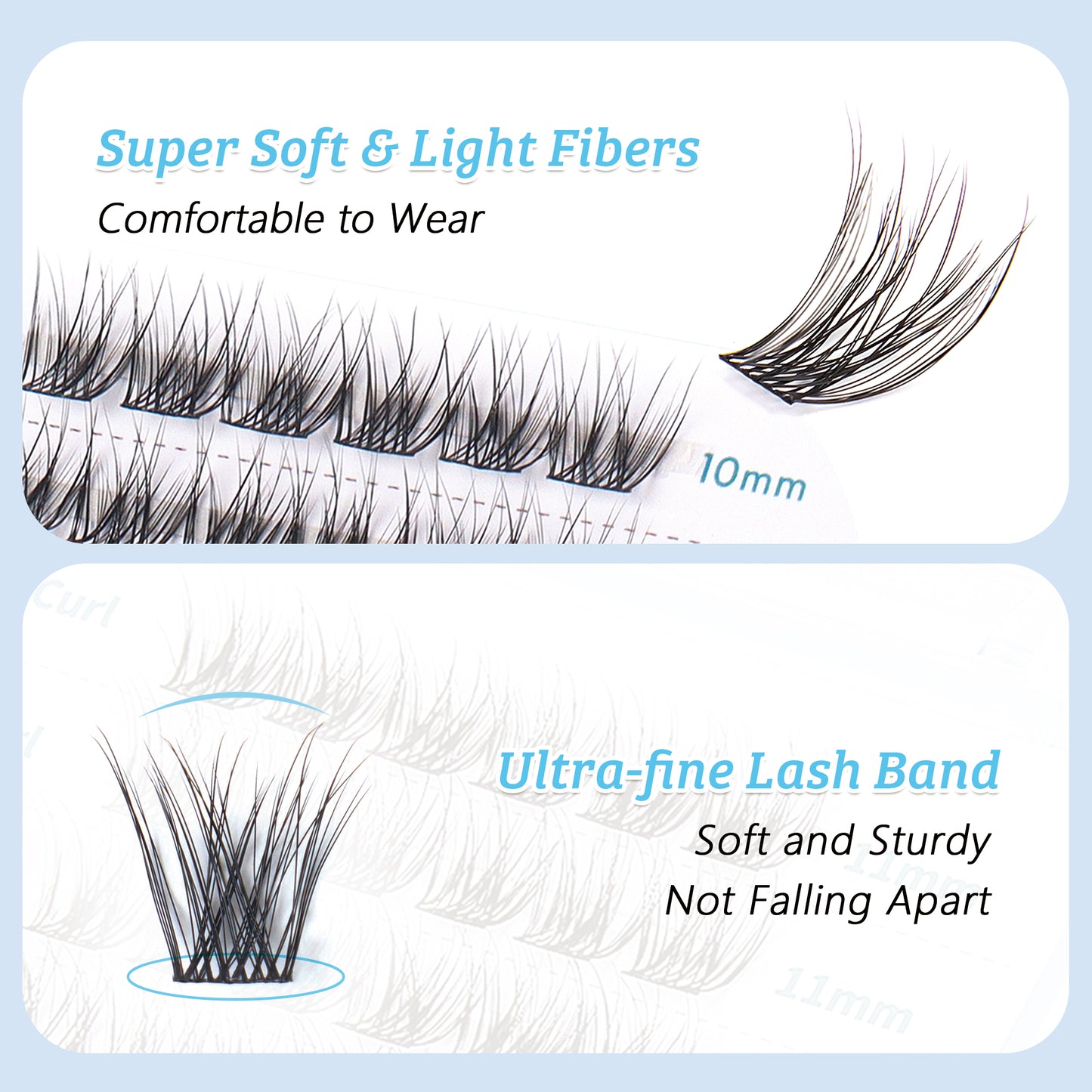 Lash Clusters 48 Clusters 10-14mm (Wispy-C)