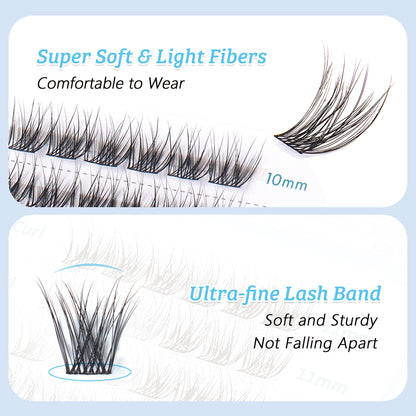 Lash Clusters 48 Clusters 10-14mm (Wispy-C)