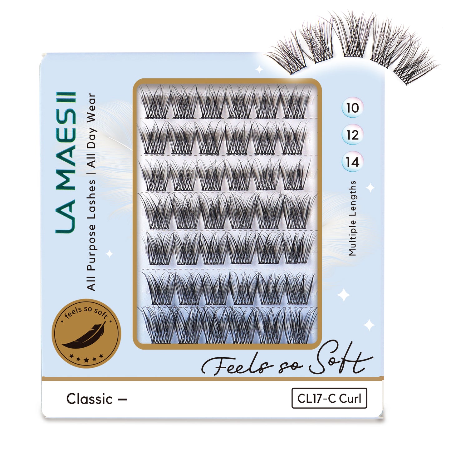 Lash Clusters 48 Clusters 10-14mm (Wispy-C)