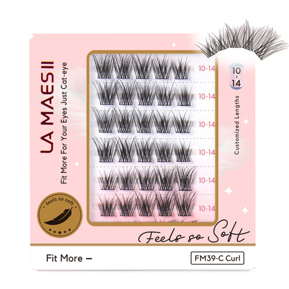 Lash Clusters 40 Clusters False Eyelashes 10-14mm (Cat Eye-C)