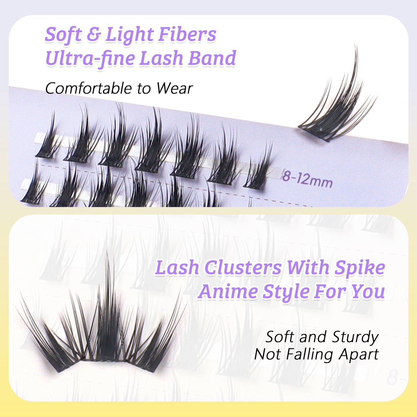 Manga Lash clusters Soft & Thin Band 56pcs 8-12mm (Manga-D)