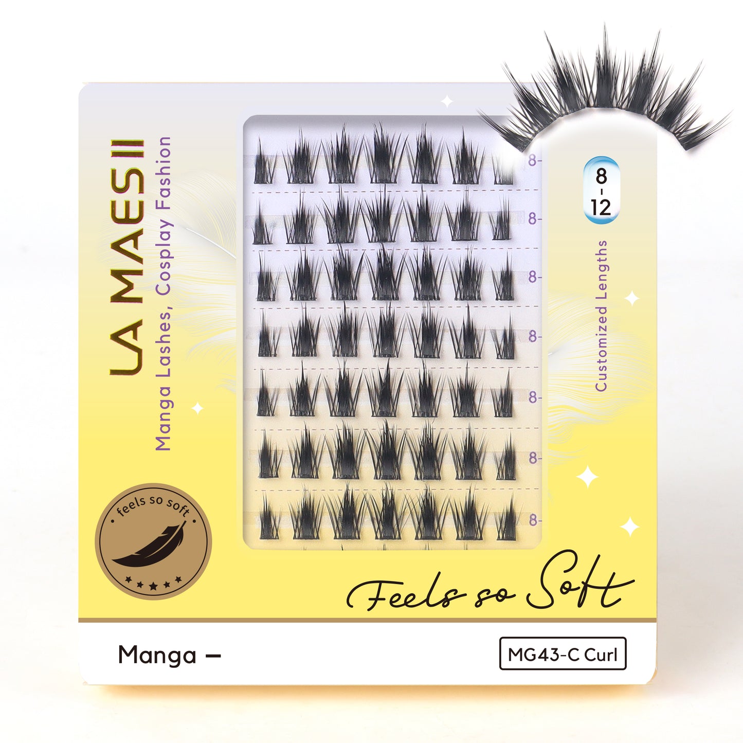 Manga Lash clusters Soft & Thin Band 56pcs 8-12mm (Manga-C)