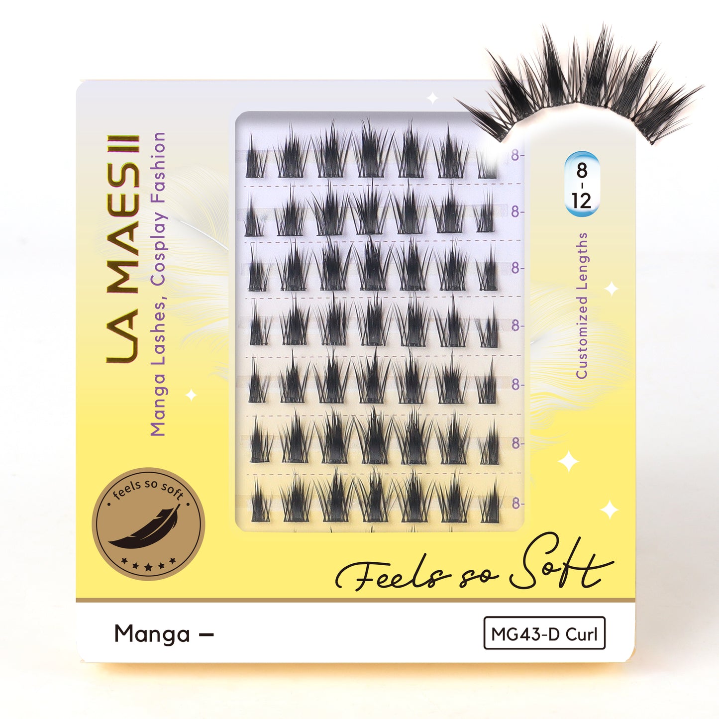 Manga Lash clusters Soft & Thin Band 56pcs 8-12mm (Manga-D)