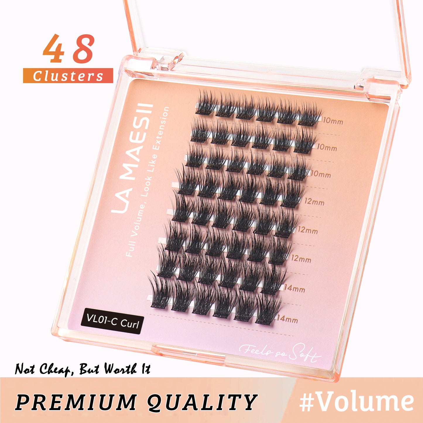 Lash Clusters Soft & Thin Band Reusable 10-12-14mm (Volume-C)