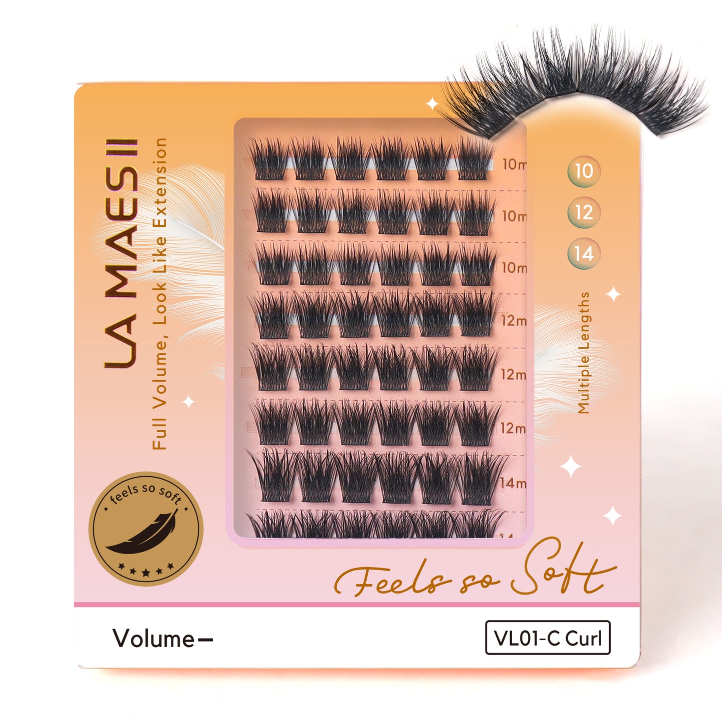 Lash Clusters Soft & Thin Band Reusable 10-12-14mm (Volume-C)